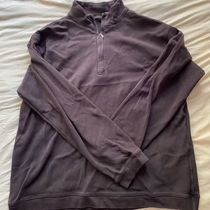 Brown quarter zip